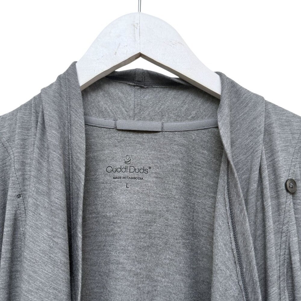 Cuddl Duds Cardigan Shrug Size Large Gray Soft Stretch Womens Top - Picture 2 of 9
